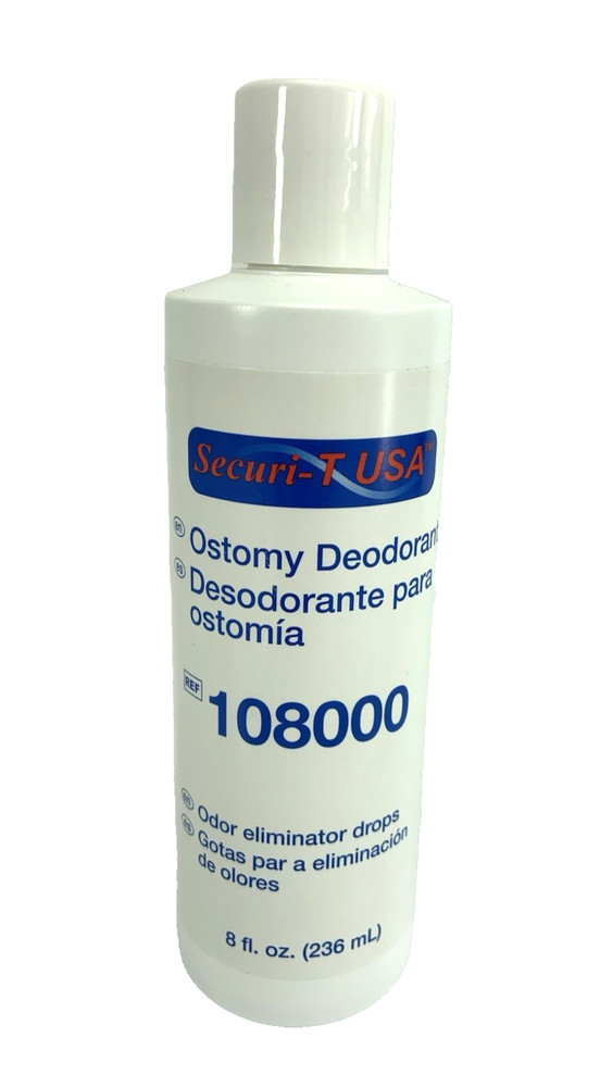 Genairex Securi-T USA 108000 Ostomy Deodorant Odor Eliminator Drops 8 oz. Bottle