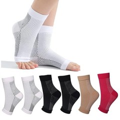 Neuropathy Socks for Women, 6Pairs L/XL, [‚White‘, ‚Black‘, ‚Red‘, ‚Skin‘]