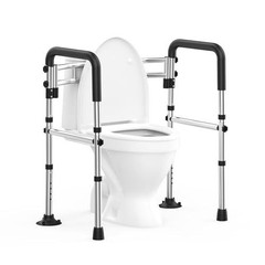 UGarden Upgraded Toilet Safety Rails 380LBS, Stainless Steel Toilet Rail Frame,