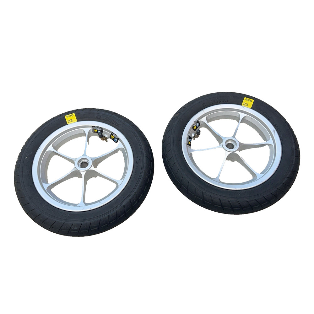 PAIR DRIVE WHEELS 12-1/2″ X 2-1/4″ AIR TIRE JAZZY PASSPORT POWER WHEELCHAIR PART