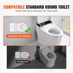 Elevated Toilet Seat, 3.5″ Increase in Height, Supports up to 300 lbs