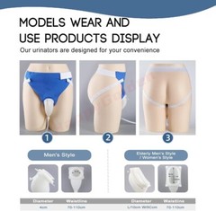 1PC Men Wearable Urinal Bag Silicone Urine Catheter Portable External Collector