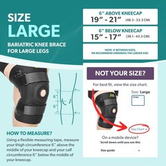 BraceAbility Bariatric Knee Brace for Large Legs Plus Size Knee Brace with S…