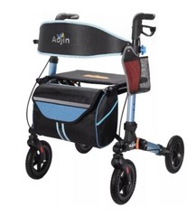 AOJIN All Terrain Rollator Walker Lightweight Foldable 8 In Wheels 300lb WB-2309