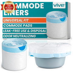 Commode Liners for Bedside Toilet Chair Bucket, Bedpan (24 Pack) – Caregiver Sup