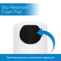 RMS Deluxe Sock Aid – Socks Helper with Foam Handles for One Size, White