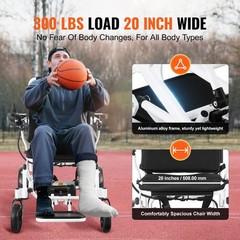 VEVOR Intelligent Electric Wheelchair Foldable Mobility Scooter Large Seat 330lb