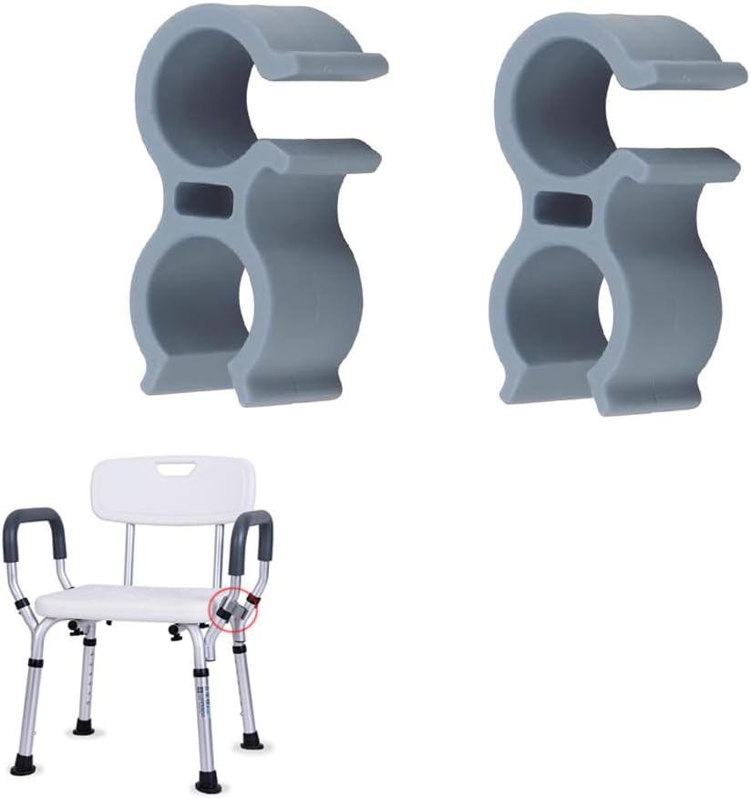 2 Pack Shower Chair Shower Head Holder Handheld Shower Clip Tube Clamp Bracket
