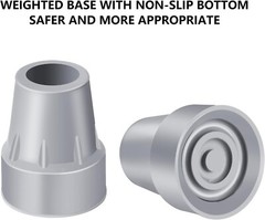 „Crutch Tips 4-Pack 7/8 Inch Upgrade Heavy Duty Rubber Crutch Accessories Repl..