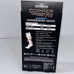 Copper Fit Energy Plus Compression Infused Hydrating Socks S/M