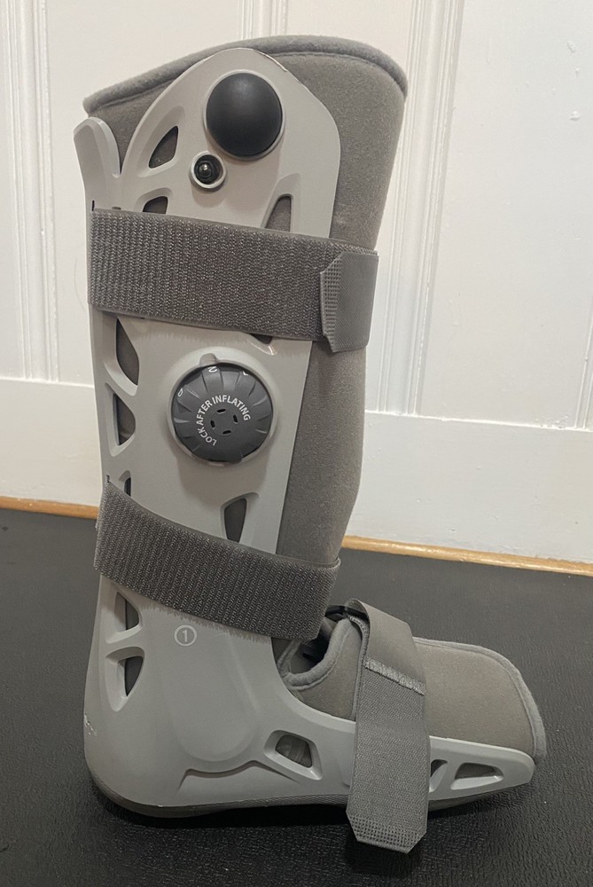 Aircast AirSelect Large Walking Boot Pneumatic Inflatable Walker Brace DJO Gray