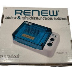 Serene Renew Innovations Hearing Aid Dryer And Freshener Model DB-100 Open Box
