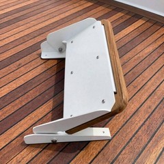 RV Step Board Foldable Boat Step Board Painted White Bracket