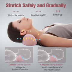 Small Neck Stretcher Pillow for Pain Relief, Soft Cervical Traction Device Neck