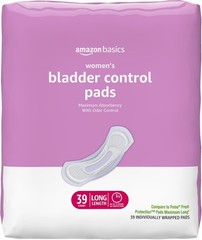 Maximum Absorbency Incontinence Pads for Women – 39 Count