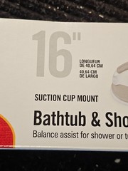 (QTY 3)MHI Safe-Er-Grip S10255 16″ Suction Cup Grab Bar Ultimate Bathroom Handle