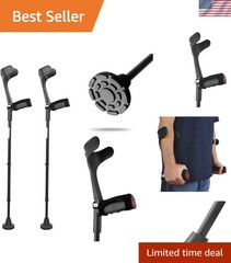 Forearm Crutches for Adults x2 Units, Open Cuff, Extra Comfort with Hand Grip…
