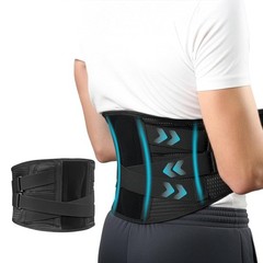 Lower Back Support Brace Adjustable Work Lumbar Belt for Pain Relief Men Women