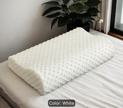 Contoured White Foam Bed Wedge Pillow Bed Positioner