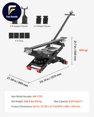 Air Portable Car Lift 6613 Lbs/3 Ton Capacity, 21.7 Inch Max Height, Adjustable