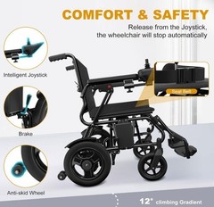 Electric Wheelchair for Adults Lightweight Foldable Electric Wheelchair