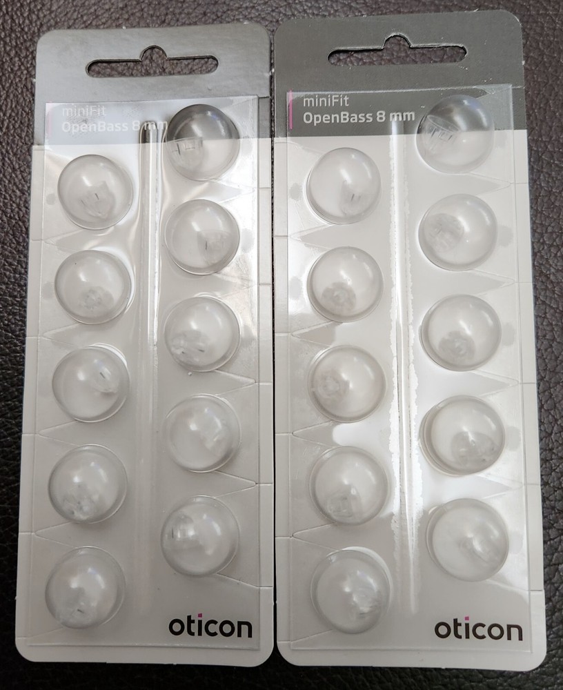 2 Pack Oticon miniFit (OpenBass 8mm) Domes – 20 Domes / US Seller – Fast shippin
