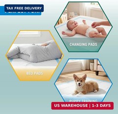 MED PRIDE 15 Disposable Underpads 23“ X 36“ Incontinence Pads, Chux, Bed Cover