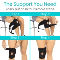 Vive Hinged Knee Brace with Side Stabilizers – Stabilizing Support with Open
