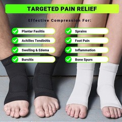 Ankle Brace Compression Sleeve Relieves Achilles Tendonitis, Joint Pain. Pla…
