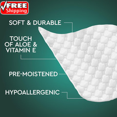 Depend XL Disposable Washcloths for Adults, 8 Flip-Top Packs, 42 Wipes per Pack