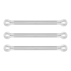 Glacier 20135-02103-24 24 in. Grab Bar Combo in Polished Stainless Steel 3-Pack