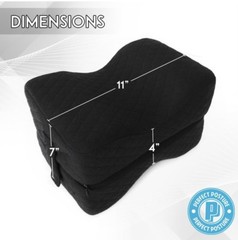 Memory Foam Knee Pillow For Sciatica & Back Pain Leg Hip Night Sleep Cushion