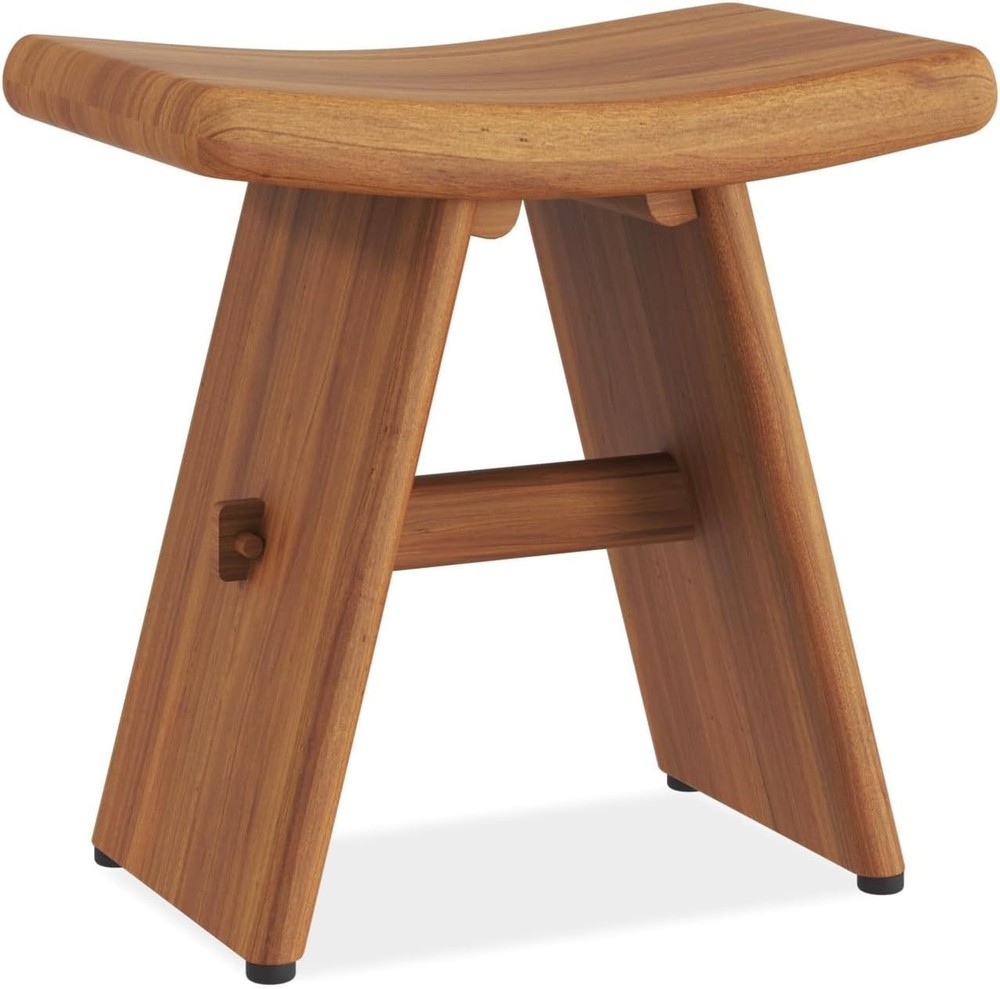 18″ Asia-Bjön Torii Solid Top Teak Shower Bench. Free Shipping