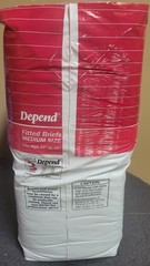 Vintage Depend 1990 Super Rare Sealed Bag Size Medium 22 Fitted Diaper