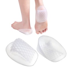 Heavy Duty Gel Heel Cups, Cushion Insert for Shock Absorption, Plantar Fasciitis