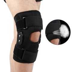 Knee Brace Hinged Compression Sleeve Joint Support Open Patella Stabilizer Wrap