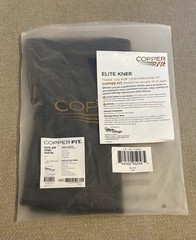 Copper Fit Ellite Knee Compression Sleeve 1 Pair S/M Black M2C