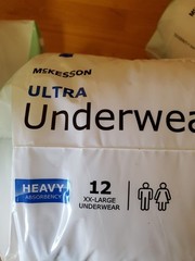 Adult Underwear, XXL, ULTRA Heavy Absorbency, McKesson 12 Count ( Lot of 4) 48