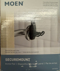 Moen Durable SecureMount 3.17″ Grab Bar Anchors Stainless Steel Chrome SMA1000CH