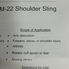 New In Package, Bilateral Lightweight Arm, Shoulder, Forearm, Elbow Sling, Black