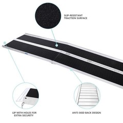 96″ Long Aluminum Multifold Wheelchair Scooter Mobility Ramp 600lb Capacity