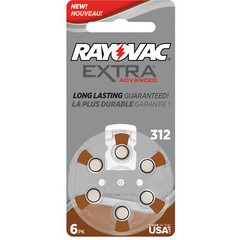 RAYOVAC EXTRA HEARING AID BATTERIES SIZE 312 NEW pack 60 pcs