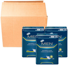 TENA Incontinence Guards for Men Moderate Absorbency, 48 Count, Pack of 3