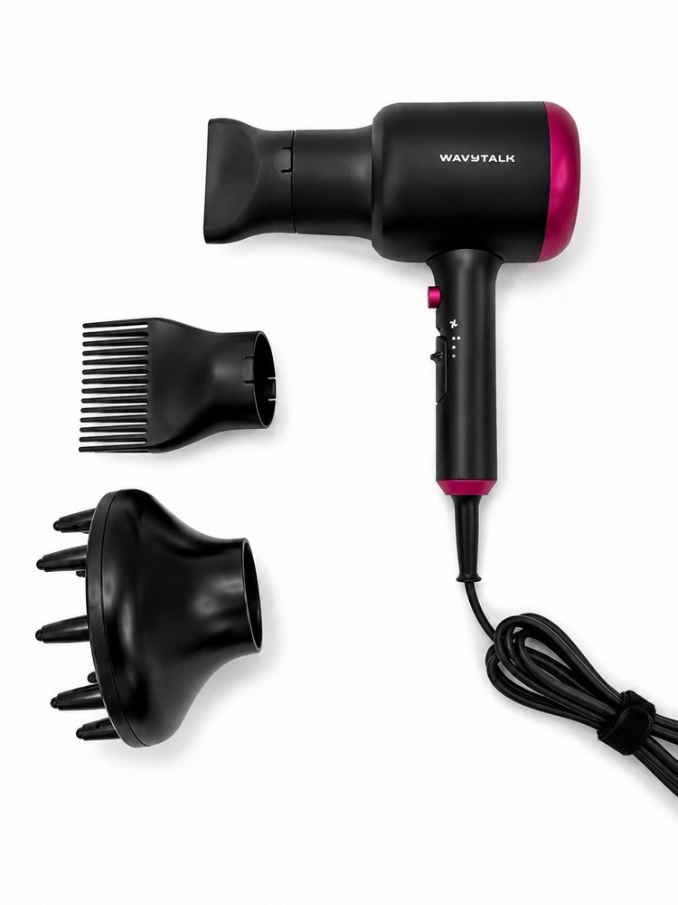 Wavytalk Hair Dryer W/Diffuser Blown Away Ionic Hair Dryer For Curly Hair W/Comb
