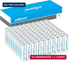 AA Batteries Long Lasting: 1.5V Double AA Batteries 100 Pack – Heavy Duty Carbon