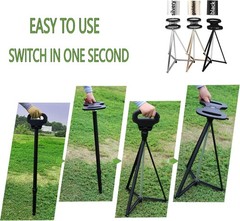 Limited Time Offer-Walking Stick w/Seat Lightweight CarryBag NonSlip 330lb Black