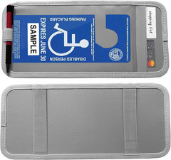 Handicap Placard Holder for Car, Universal Transparent Disabled Parking Permit S