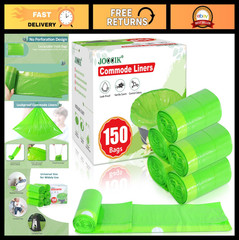 Disposable Commode Liners 150pcs – Vanilla Scented, Universal Fit for Standard T