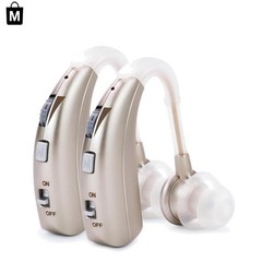 Rechargeable Lightweight Hearing Amplifier with TPE Comfort Hooks – 2 Count