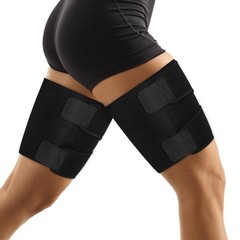 2 PCS Thigh Wraps Support NonSlip Compression Sleeve Hamstring XL Black Wrap